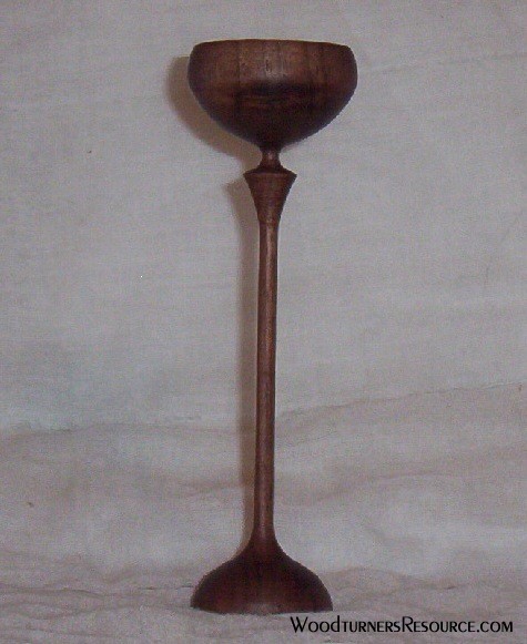C and T  Walnut Goblet