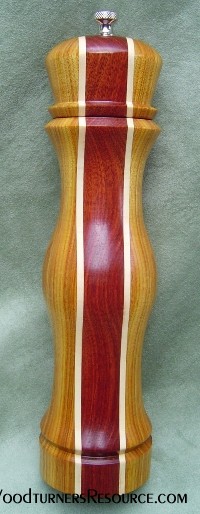 Striped 10&quot; Peppermill