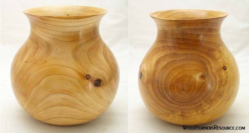 Vase, Unknown wood.