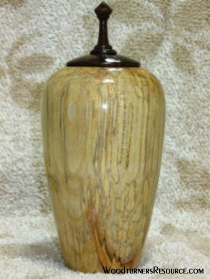 Lidded Maple Hollow Form