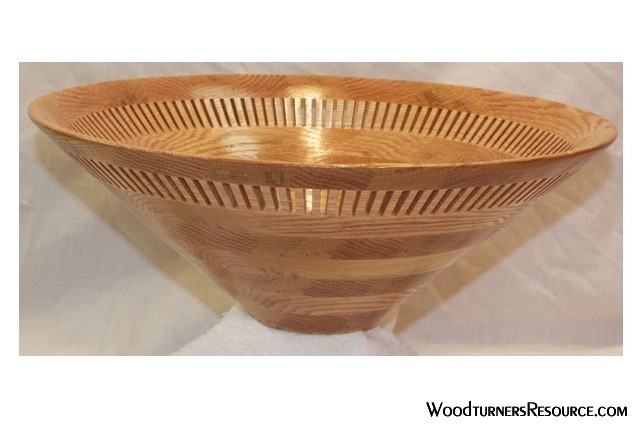 oak bowl with slats